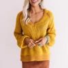 Call Knit A Day Sweater In Mustard