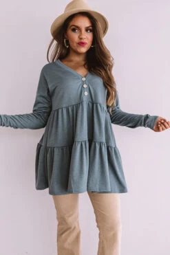 Concert Crush Babydoll Top In Light Teal -Chic Essence 1910039942000 2020010316212400 bc87fd20concert crush babydoll top in light teal