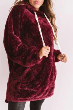 Simply Burr-fection Teddy Hoodie In Windsor Wine -Chic Essence 1910049177000 2020010314090600 1dc9a45bsimply burr fection teddy hoodie in windsor wine