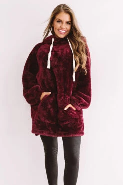 Simply Burr-fection Teddy Hoodie In Windsor Wine -Chic Essence 1910049177000 2020010314090900 c0cd9341simply burr fection teddy hoodie in windsor wine