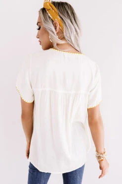 Cozy Cabana Embroidered Top In Ivory -Chic Essence 2003193934000 2020040713072200 38f4b8efcozy cabana embroidered top in ivory