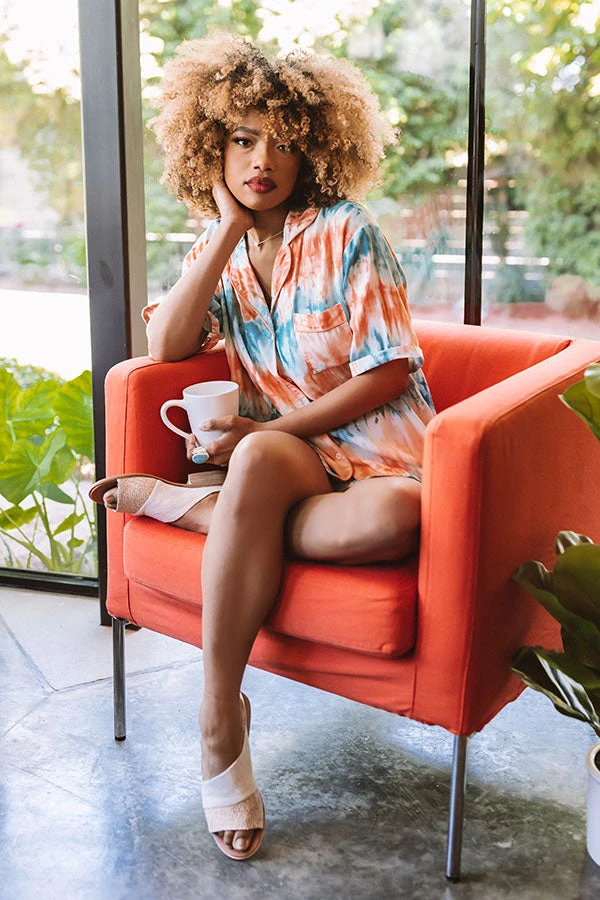 Morning Sunrise Tie Dye Top In Orange 4 Morning Sunrise Tie Dye Top In Orange - Image 2