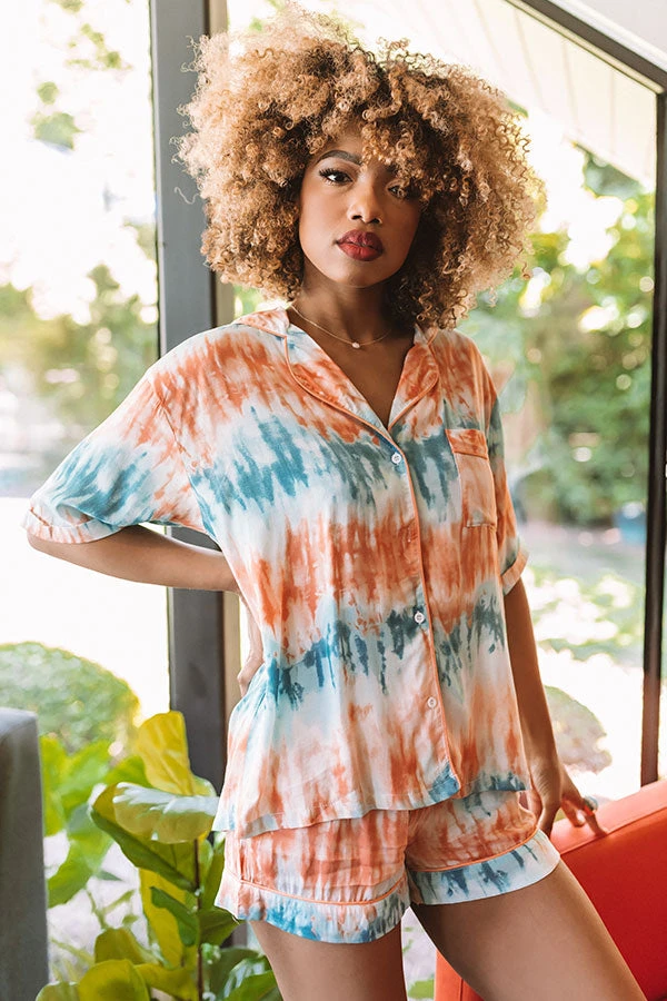 Morning Sunrise Tie Dye Top In Orange 6 Morning Sunrise Tie Dye Top In Orange - Image 4