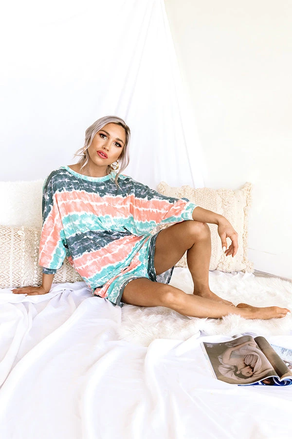 Here And There Tie Dye Shift Top In Ocean Wave 4 Here And There Tie Dye Shift Top In Ocean Wave - Image 2