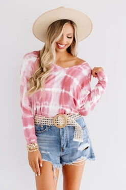 In The Zone Tie Dye Top In Rose -Chic Essence 2006294724000 2020081314233200 8d60dffein the zone tie dye top in rose