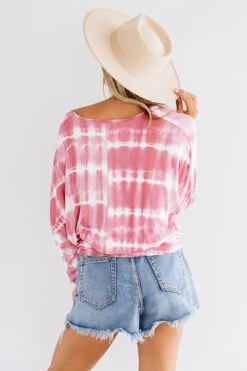 In The Zone Tie Dye Top In Rose -Chic Essence 2006294724000 2020081314233200 c3d7768bin the zone tie dye top in rose