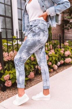 The Myrie High Waist Tie Dye Pants In Blue 11 The Myrie High Waist Tie Dye Pants In Blue -Chic Essence 2006309137000 2020081113342200 8662ad88the myrie high waist tie dye pants in blue