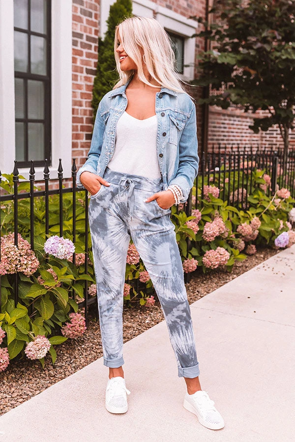 The Myrie High Waist Tie Dye Pants In Blue 3 The Myrie High Waist Tie Dye Pants In Blue