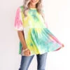 Cheek Kisses Tie Dye Babydoll Top 1 Cheek Kisses Tie Dye Babydoll Top -Chic Essence 2007023862000 2020071714454900 70d596bacheek kisses tie dye babydoll top