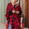Autumn Rush Buffalo Check Poncho In Red -Chic Essence 2008172745000 2020100616160000 e7425894autumn rush buffalo check poncho in red