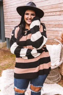 Pumpkin Spice Bliss Knit Sweater Curves