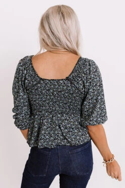 Sweet As Heaven Smocked Top In Blue -Chic Essence 2009253676000 2020102309574700 b3a71d6esweet as heaven smocked top in blue