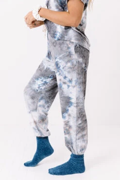 Cozy Mornings Tie Dye Joggers In Navy -Chic Essence 2009297783000 2020102116151200 ef61898fcozy mornings tie dye joggers in navy