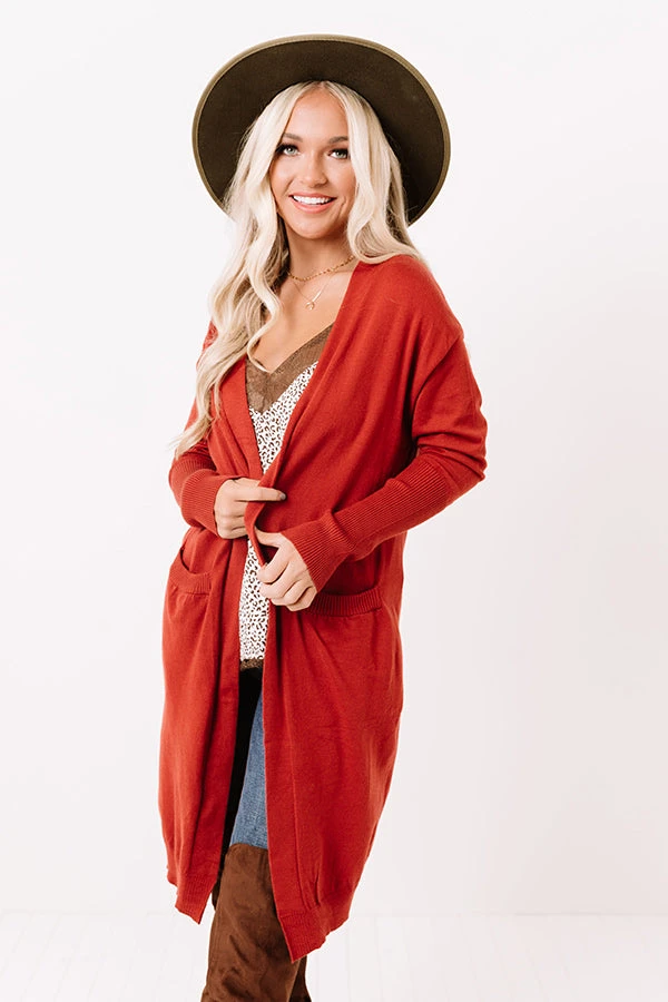 Airstream Dreams Cardigan In Dark Rust 3 Airstream Dreams Cardigan In Dark Rust