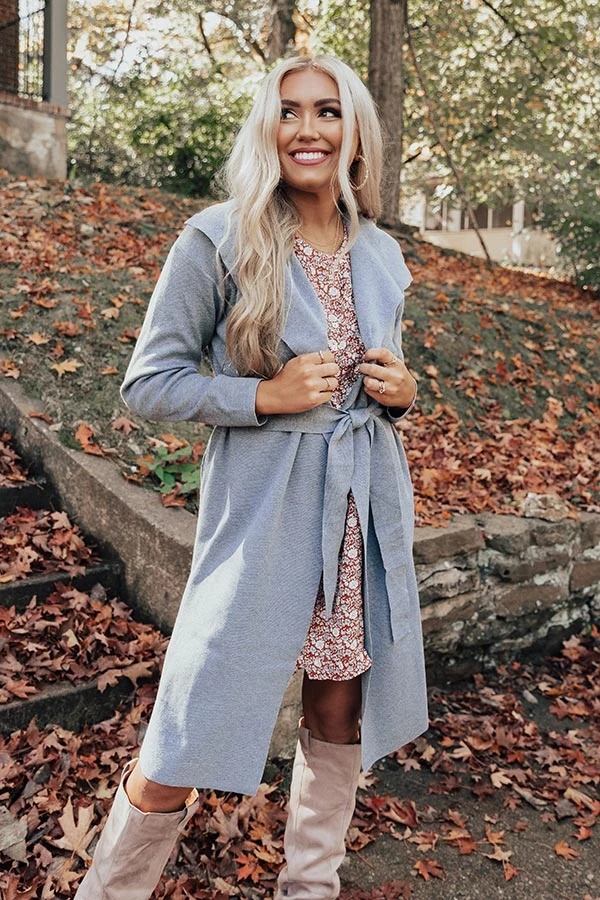 Hiding Out Light Weight Coat In Grey 11 Hiding Out Light Weight Coat In Grey - Image 9