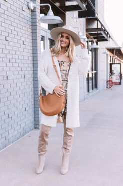 Can't Stop Me Now Knit Cardigan In Cream -Chic Essence 2011038504000 2020112320364700 90d39640cant stop me now knit cardigan in cream