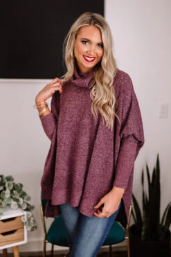 Senorita Snuggles Shift Sweater In Royal Plum -Chic Essence 2011111450000 2020120809583600 3a76dfd5senorita snuggles shift sweater in royal plum