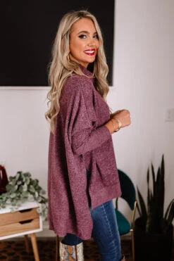 Senorita Snuggles Shift Sweater In Royal Plum -Chic Essence 2011111450000 2020120809583600 d4c6e73bsenorita snuggles shift sweater in royal plum