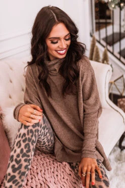 Senorita Snuggles Shift Sweater In Mocha -Chic Essence 2011115996000 2020113010405400 a14573e7senorita snuggles shift sweater in mocha