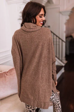Senorita Snuggles Shift Sweater In Mocha -Chic Essence 2011115996000 2020113010405400 b6f0010dsenorita snuggles shift sweater in mocha