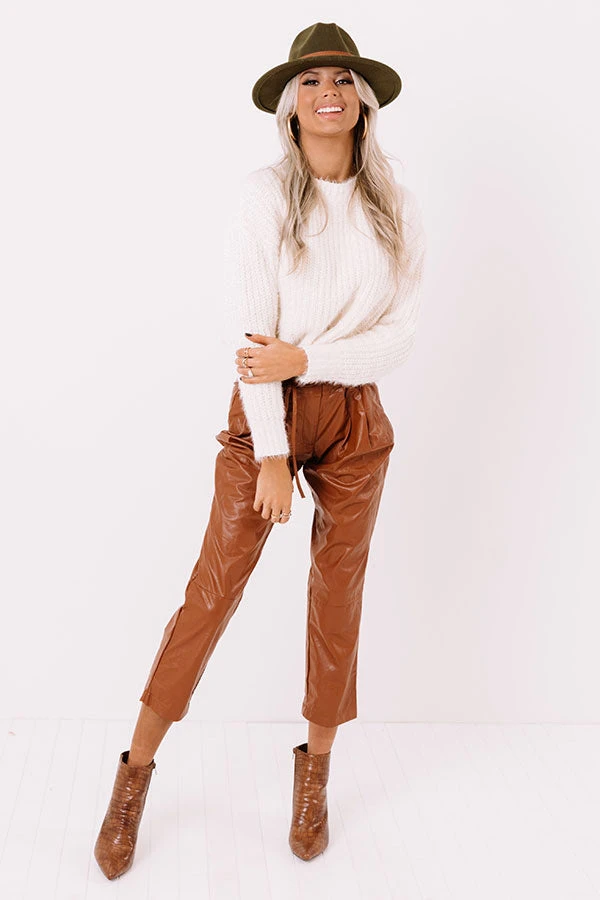 The Persia Faux Leather Pants In Cinnamon 4 The Persia Faux Leather Pants In Cinnamon - Image 2