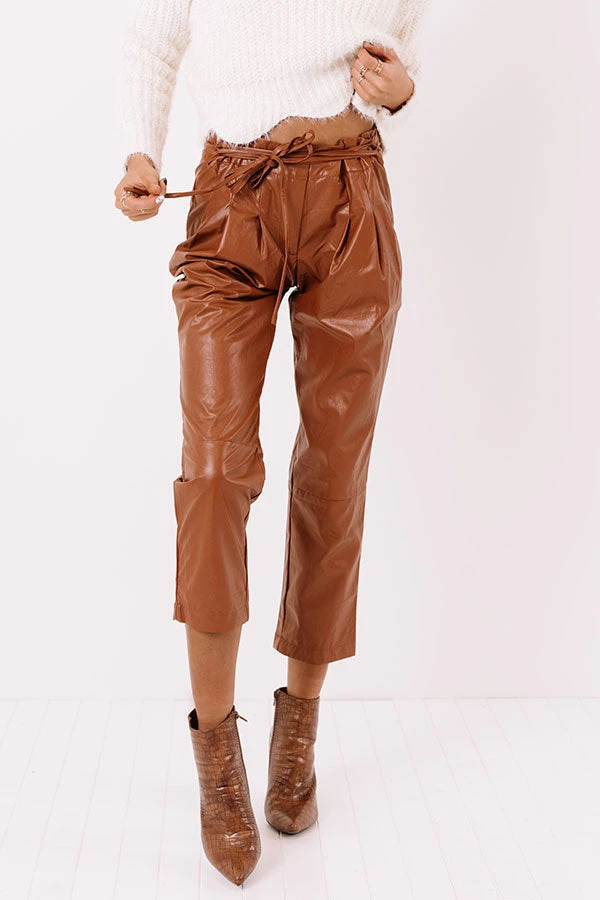 The Persia Faux Leather Pants In Cinnamon 7 The Persia Faux Leather Pants In Cinnamon - Image 5