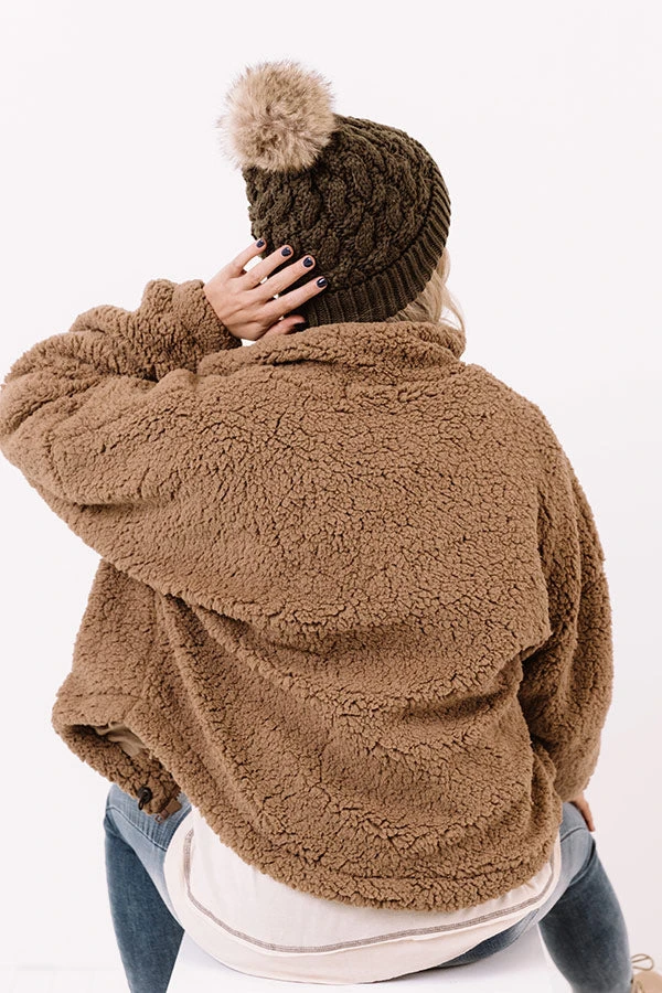 Windy City Sherpa Jacket In Mocha 9 Windy City Sherpa Jacket In Mocha - Image 7