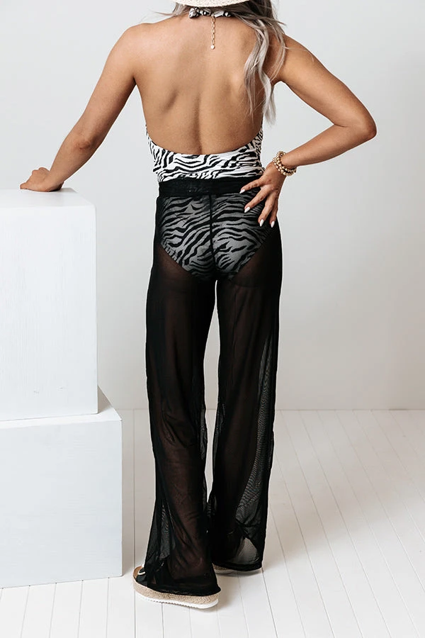 Away On A Yacht Mesh Cover Up Pants In Black 9 Away On A Yacht Mesh Cover Up Pants In Black - Image 7