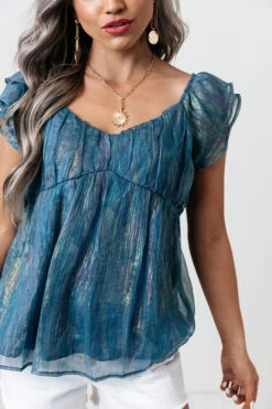 Whimsical Days Shimmer Babydoll Top -Chic Essence 2103123348000 2021040810004400 256f56b9whimsical days shimmer babydoll top