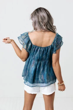 Whimsical Days Shimmer Babydoll Top -Chic Essence 2103123348000 2021040810004400 9dc75b33whimsical days shimmer babydoll top
