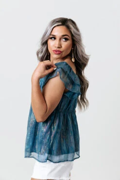 Whimsical Days Shimmer Babydoll Top -Chic Essence 2103123348000 2021040810004500 ffd4f558whimsical days shimmer babydoll top