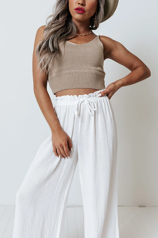 The Banks High Waist Linen-Blend Pants In White 10 The Banks High Waist Linen-Blend Pants In White - Image 8