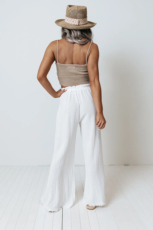 The Banks High Waist Linen-Blend Pants In White 12 The Banks High Waist Linen-Blend Pants In White - Image 10