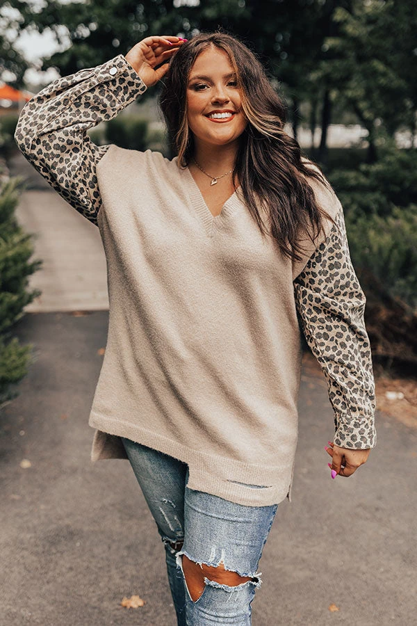 Chestnut Chill Sweater In Beige Curves 6 Chestnut Chill Sweater In Beige Curves - Image 4