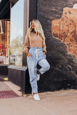 Daybreak Dreamer Chambray Pants In Light Wash -Chic Essence 2107134718000 2021120714271700 fec50239daybreak dreamer chambray pants in light wash