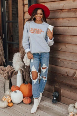 Pumpkin Spice Keeps Me Nice Sweatshirt -Chic Essence 2107288607000 2021081215503000 3d726396pumpkin spice keeps me nice sweatshirt