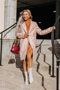 Maple Sugar Kisses Coat In Rose Quartz