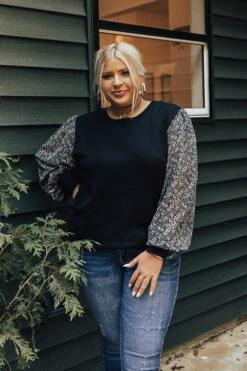 Serving Up Spice Sweater In Black Curves