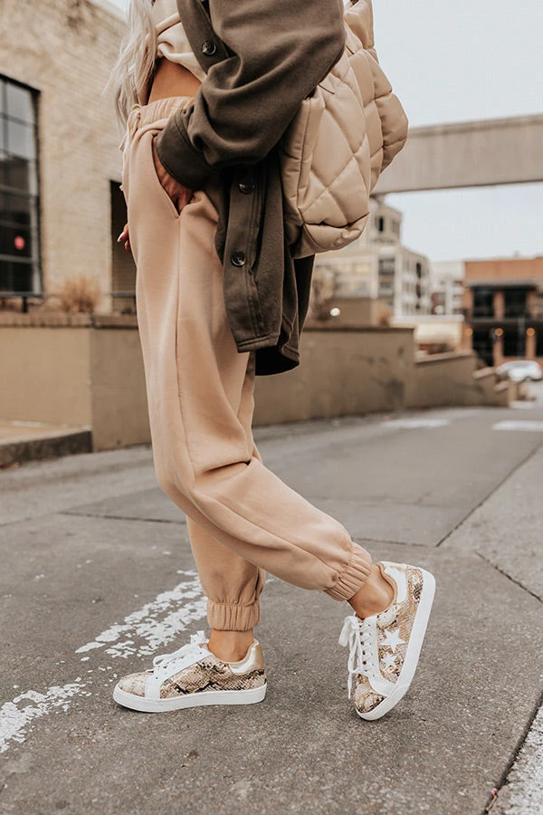 Down Time Joggers In Warm Taupe 5 Down Time Joggers In Warm Taupe - Image 3