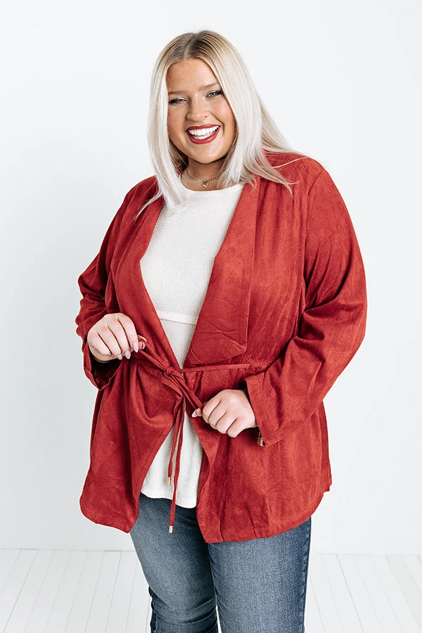 Trust The Process Faux Suede Blazer Curves 4 Trust The Process Faux Suede Blazer Curves - Image 2