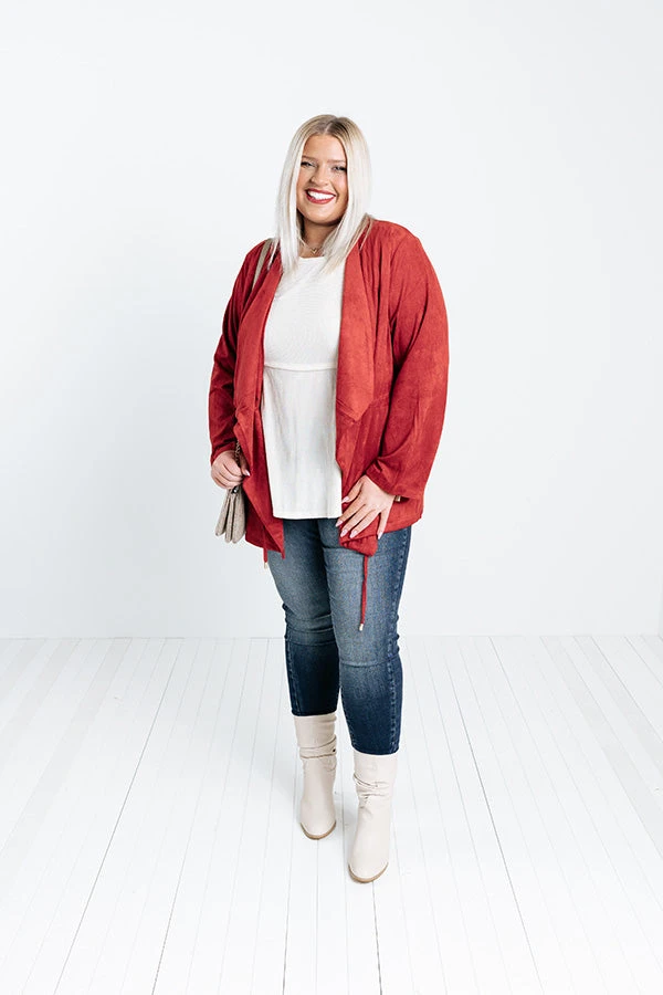 Trust The Process Faux Suede Blazer Curves 5 Trust The Process Faux Suede Blazer Curves - Image 3