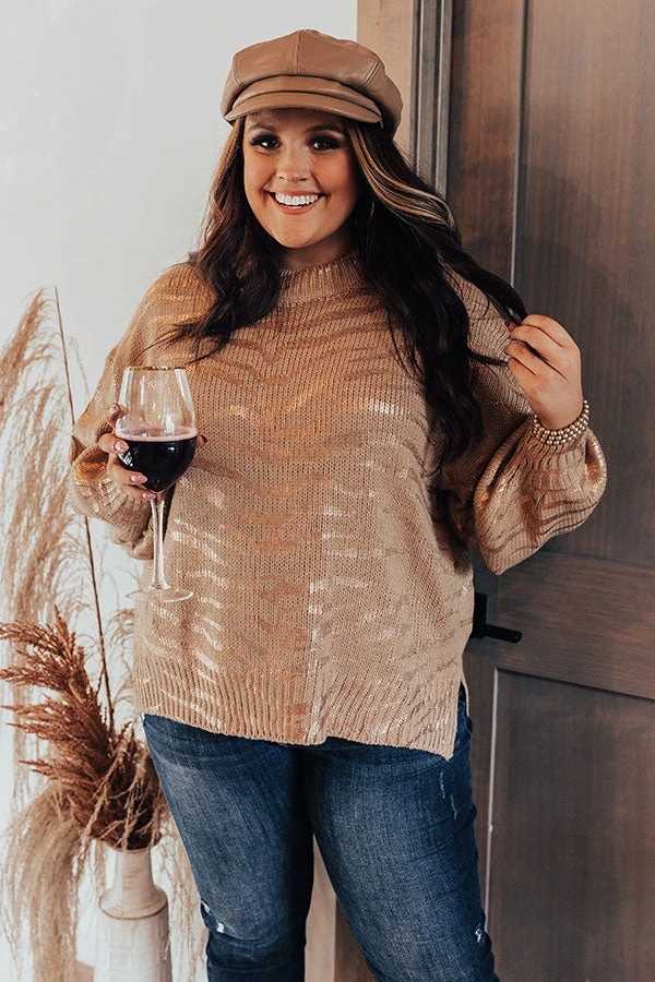 Trailside Talks Knit Sweater In Iced Latte Curves 3 Trailside Talks Knit Sweater In Iced Latte Curves