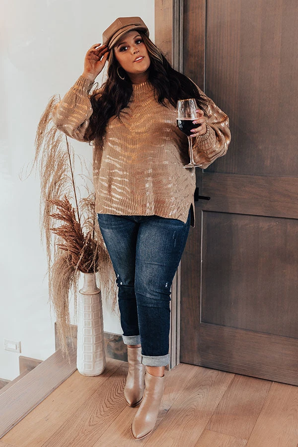 Trailside Talks Knit Sweater In Iced Latte Curves 9 Trailside Talks Knit Sweater In Iced Latte Curves - Image 7