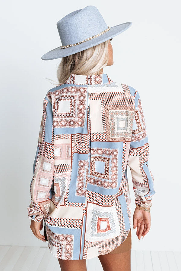 Chic On The Scene Button Up Top In Airy Blue 8 Chic On The Scene Button Up Top In Airy Blue - Image 6