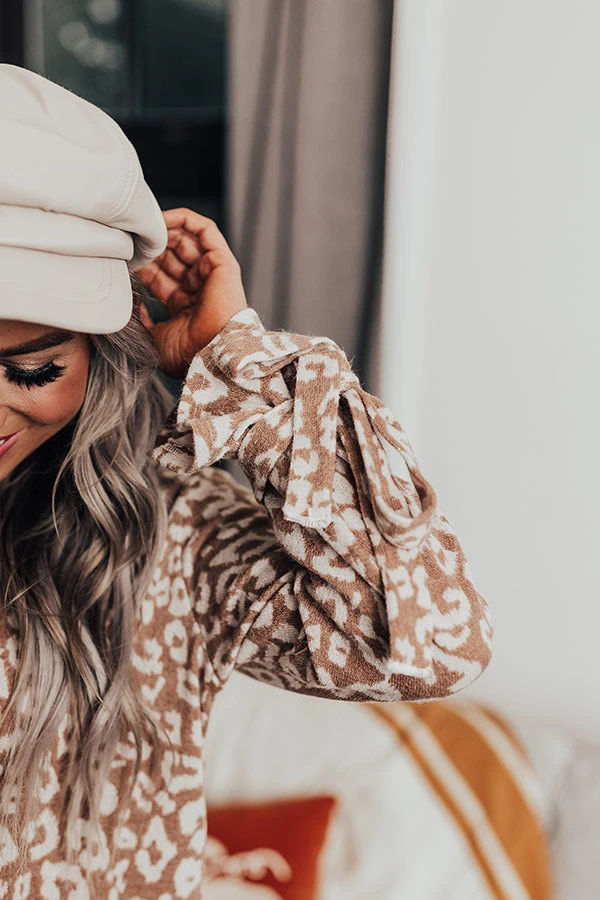 Pumpkin Patch Please Leopard Shift Top In Light Mocha 6 Pumpkin Patch Please Leopard Shift Top In Light Mocha - Image 4