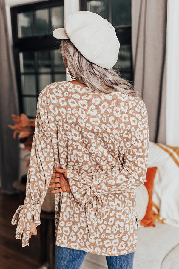 Pumpkin Patch Please Leopard Shift Top In Light Mocha 8 Pumpkin Patch Please Leopard Shift Top In Light Mocha - Image 6