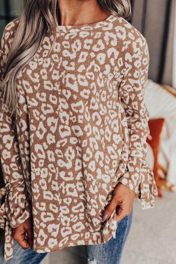 Pumpkin Patch Please Leopard Shift Top In Light Mocha 7 Pumpkin Patch Please Leopard Shift Top In Light Mocha - Image 5