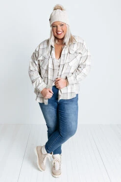 Stay Gourd-geous Plaid Jacket In Light Birch Curves -Chic Essence 2109168973000 2021102812360200 52e0deb7stay gourd geous plaid jacket in light birch curves