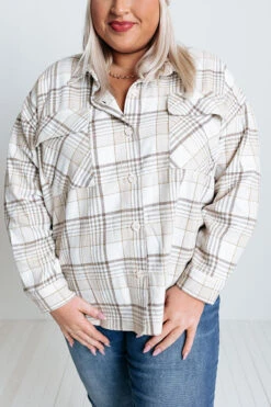 Stay Gourd-geous Plaid Jacket In Light Birch Curves -Chic Essence 2109168973000 2021102812361000 3ab21912stay gourd geous plaid jacket in light birch curves