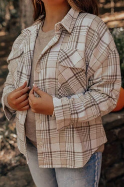 Stay Gourd-geous Plaid Jacket In Light Birch Curves -Chic Essence 2109168973000 2022090908184600 cdf185bfstay gourd geous plaid jacket in light birch curves